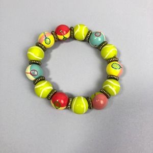Angela Moore Tennis Tales Beaded Bracelet
